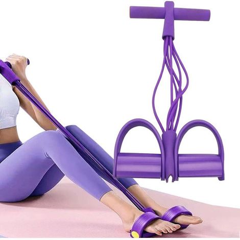 Bandes de résistance fitness - 6 pédales tubulaires, corde de tension multifonction, pour la musculation, l'amincissement du ventre, de la taille, des bras et des jambes
