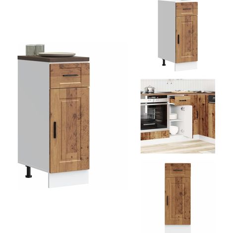 Armoire de cuisine Porto vieux bois bois d'ingénierie - Armoire De Cuisine - Armoires De Cuisine - Meuble D'évier - Meuble D'évier De Cuisine (1/5)