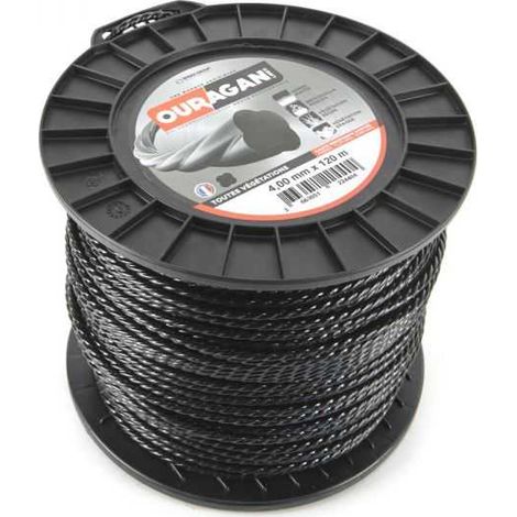 Fil débroussailleuse Ouragan 4 mm x 120 m Spirale Bobine (1/5)
