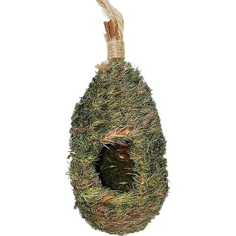 Maison Pour Oiseaux - En Paille Tressée À La Main - Pour Jardin Extérieur Arbre Clôture - 11 x 11 x 22 cm - 1 Pièce (1/5)