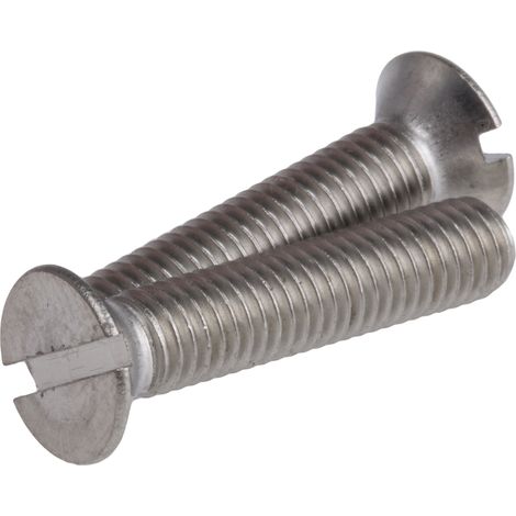 Vis à métaux RS PRO M5 à tête Fraisée fendue en Acier Inoxydable, 25mm ( Prix pour Sachet de 100 )