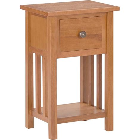 Zeitungstisch mit Schublade 35x27x55 cm Massivholz Eiche vidaXL (1/5)