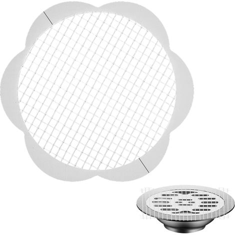 Disposable mesh stickers for shower hair catcher, pack of 50, for drain cover, shower floor filter, sink filter