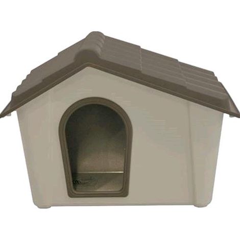 CUCCIA PER CANE IN RESINA Colore TORTORA/BEIGE 79X59X60H cm