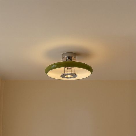 [GEBRAUCHT] B-Ware Lindby Deckenleuchte Lampe Beleuchtung Branford Retro ø 35 Cm Grün Metall359