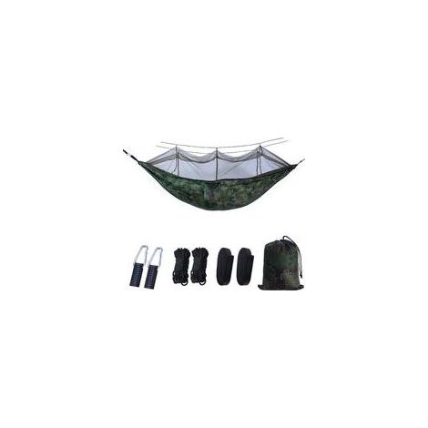 Ejoyous Hamac de Camping Portable pour Deux Personnes avec Moustiquaire Parachute en Nylon de qualité Supérieure à Séchage Rapide Léger 260 X 140 Cm pour Le Camping Randonnée Sac à Dos (1/5)