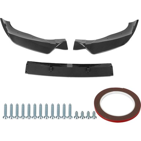 Diffuseur de pare-chocs avant en 3 parties et aileron de pare-chocs pour BMW X3 X4 G01 G02 M Pack 2021+ texture fibre de carbone (1/5)