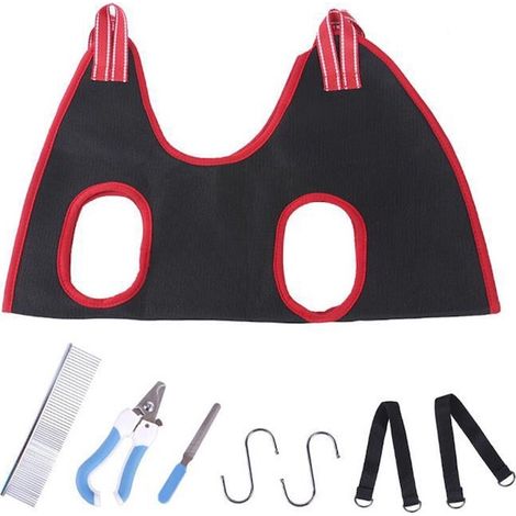 Kit de coupe des griffes pour chien et chat avec hamac de contention confortable, kit complet respirant pour le toilettage (1/5)
