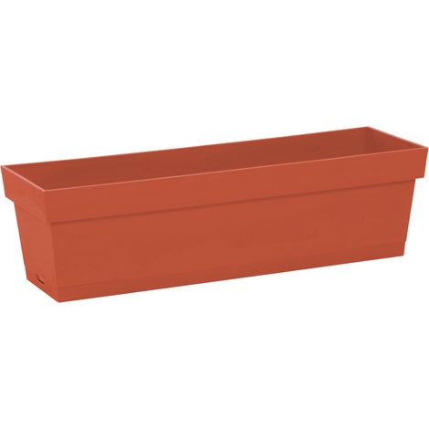 Jardinière Toscane avec plateau clipsé 60x18x16,7cm 13L - Potiron