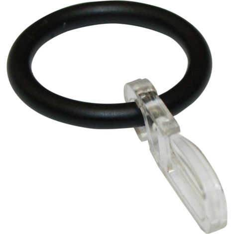 Gardinenringe für Ø 16-20 mm schwarz-matt, 10 Stück