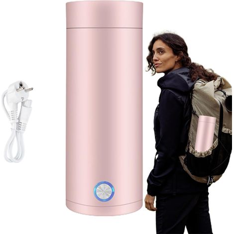 Houhence – Mini bouilloire électrique de voyage 400 ml – Acier inoxydable 304 – Ébullition rapide en 5 min – Arrêt automatique pour thé, café, lait (1/4)