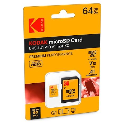 microSDXC UHS-I Class 1 - 64Go + Adaptateur SD