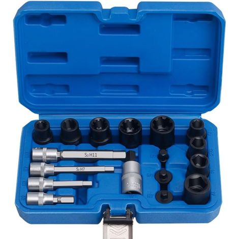 17-piece Brake Caliper Socket Wrench Set for 1/2 inch / 3/8 inch Square Drive Systems