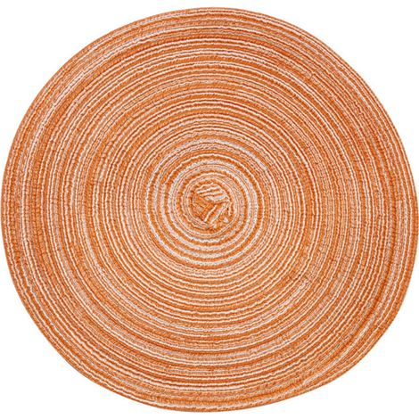 Runder Tischset orange 3838cm 1 Stück Pailletten-Tischset geeignet für Weihnachts-Familienfeier Hochzeits-Tischdekoration für Feiertage (1/5)