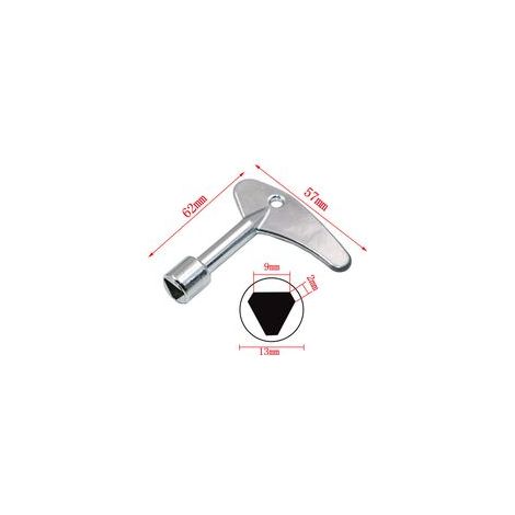 Lot de 2 clés triangulaires de 9 mm avec interrupteur à clé triangulaire pour ascenseur électrique à gaz d'urgence (1/4)