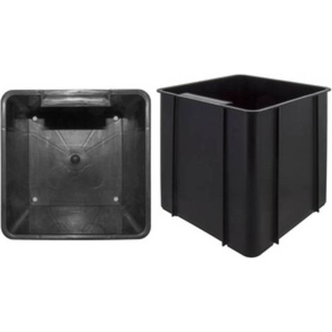 CONTENITORE IN ABS MULTIUSO 17X17XH19 CM NERO