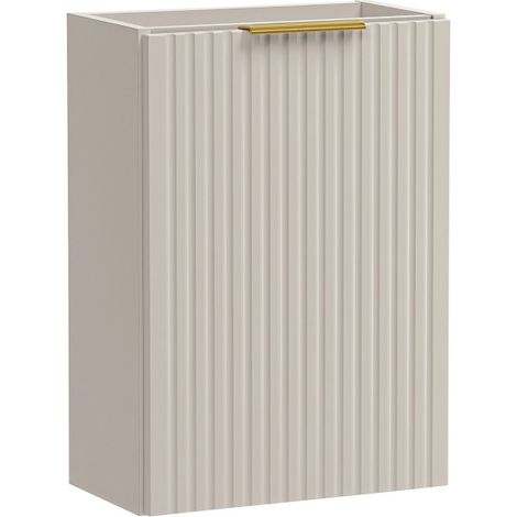 Mueble bajo lavabo NOXERA – 40 cm – 1 puerta – Beige mate – Mueble suspendido compacto