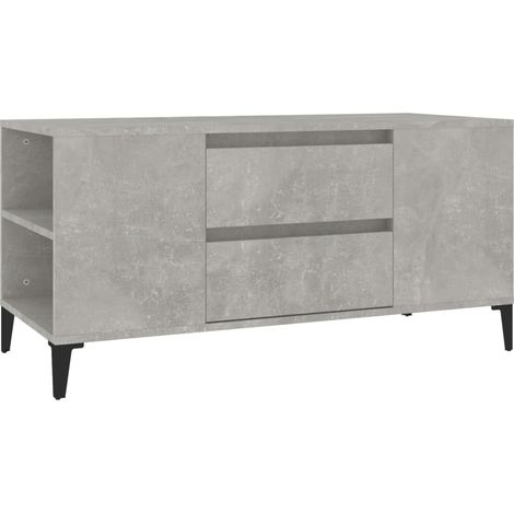Mobile TV multimediale scaffale per televisione televisione buffet sala da pranzo soggiorno camera da letto 102 x 44,5 x 50 cm pannelli compositi grigio 020025620