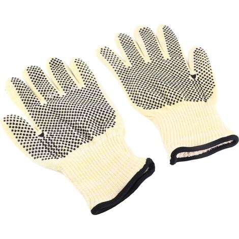 1 Paire Gants de barbecue, Résistance 800 °C, Fibres d'aramide, Coton et silicone, Pour four et brasero (1/5)