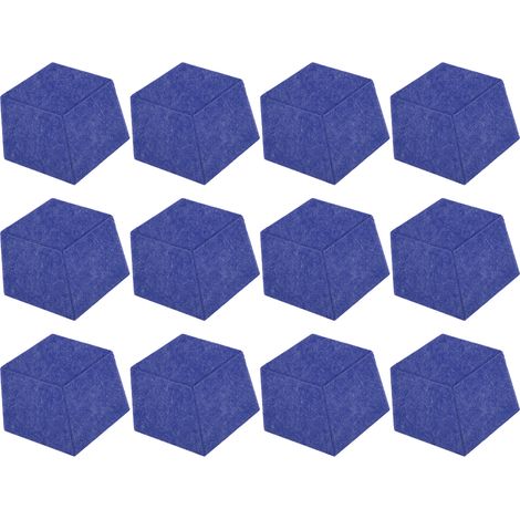12 Plaques Acoustiques Alvéolaires Hexagonales Biseautées, Mousse Isolante Anti-Réverbération pour Studio d'Enregistrement, Bleu Foncé, Lot de 12 (1/5)
