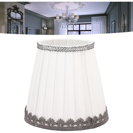 Lampenschirm aus Stoff, moderner minimalistischer Lampenschirm für Kerzenlampen, kompatibel mit Klemmkerzenhaltern, Tischlampen, Pendelleuchten, Wandleuchten und anderem Beleuchtungszubehör. (1/5)