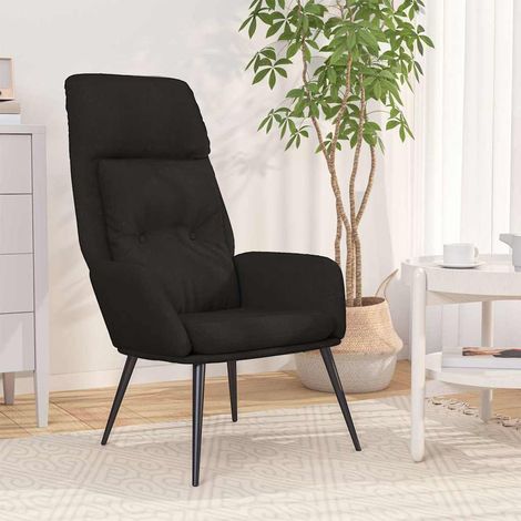 Chaise de relaxation Fauteuil relax - Noir Similicuir daim BonneVie-72163 (1/5)