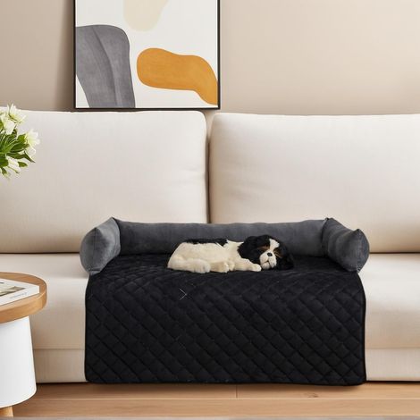 Cuccette per cani, cuscini per cani - protezione per divano, cuccia per cani lavabile fatta a mano, tappetino soffice per cani (grigio-nero, 75 x 75 cm) (1/5)