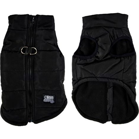 Doudoune Chien Matelassée "Polaire" 55cm Noir