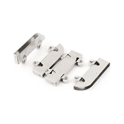 5pcs roulettes porte coulissante verre Double roues Acier inoxydable 5 mm (1/2)