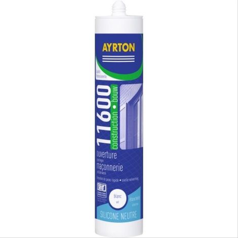 Mastic construction silicone 11600 gris - 24 cartouches de 300ml