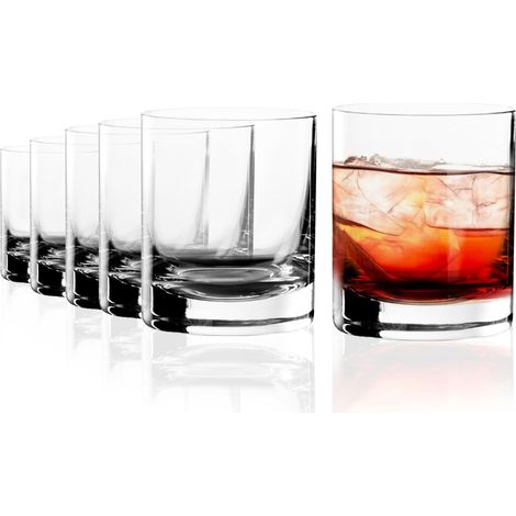 Verres à Whisky New York Bar Set 6 Pièces 190 ml – Verres Tumbler en Cristal sans Plomb – Verres à Whisky, Bourbon (1/5)