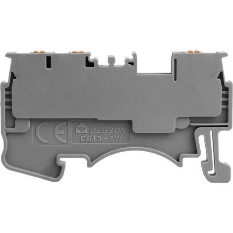 Connettore a innesto rapido per guida DIN, grigio, 1,5 mm², per guida DIN TH35, 3 fili (1/3)