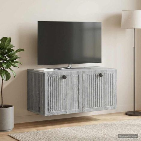Wandmontierter TV-Schrank Graues Sonoma 59,5 x 31 x 30 cm (1/5)