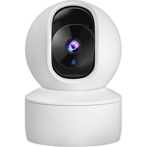 Caméra de sécurité motorisée (panoramique/inclinaison) pour babyphone et surveillance de chien, avec détection de mouvement, sirène audio bidirectionnelle, vision nocturne et stockage sur le cloud et (1/4)