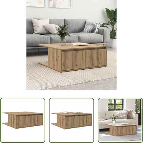 Wohnzimmer Tisch - Couchtisch Artisan-Eiche 80 x 80 x 31 cm Holzwerkstoff (1/5)