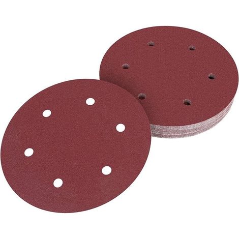 225mm Disque de Ponçage, 30 Pcs Disque a Poncer, 6 trous Disque Ponceuse Girafe, Papier Abrasif pour Ponceuse à Sec Ponceuse Girafe