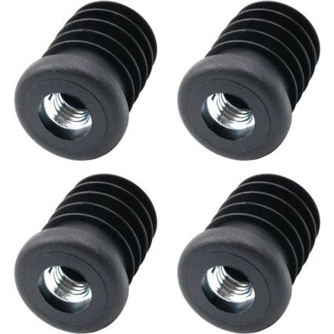 bouchons filetés M8 - pour tubes ronds jusqu'à 22 mm de diamètre - polyamide et acier galvanisé