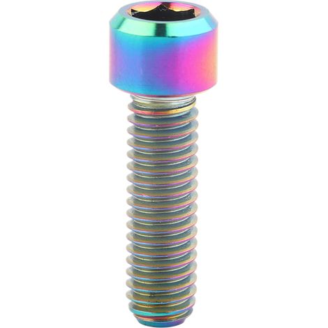 Vis à tête conique en alliage de titane avec rondelle pour vélo (multicolore/M6x20) (1/5)