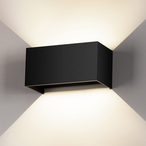 1PC appliques murales LED 24 W, intérieur/extérieur, faisceau lumineux réglable, éclairage mural extérieur, étanche IP65,noir（blanc naturel 4000K） (1/5)