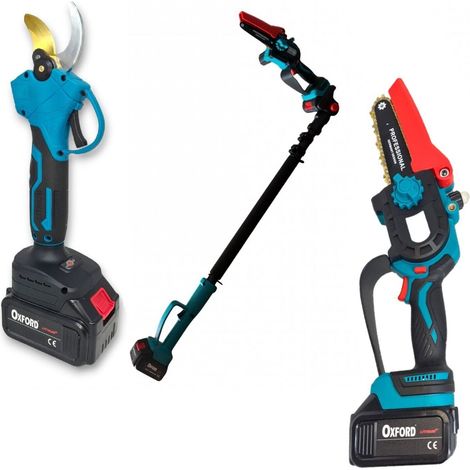 Kit Potatura 3 in 1 Motosega e Cesoia da 6" a Batteria con Asta Telescopica fino a 2 metri 2 Batterie Incluse (1/5)