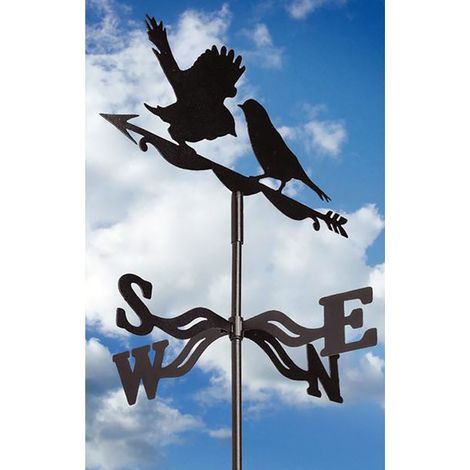 Gardman 17275 Black Bird Metal Garden Weather Vane Wind Spinner