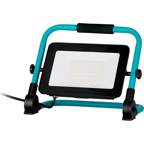 EGLO LED Baustrahler, tragbare Arbeitsleuchte aus Aluminium und Kunststoff, Arbeitsscheinwerfer in türkis und schwarz, Werkstattlampe schwenkbar, IP65, neutralweiß, 9000lm (1/5)
