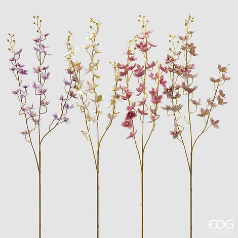 EDG Enzo De Gasperi Orchidea Oncidium Mini Ramo X3 Artificiale Ass. H 90 Cm Multicolor 1 Pz