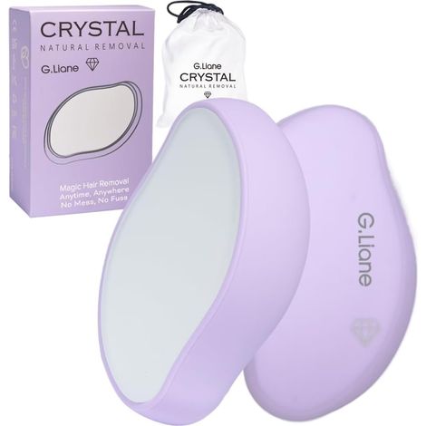 Épilateur en cristal,Nano Epilateur Gomme Epilatoire,Crystal Hair Eraser,Réutilisable Indolore Dépilatoire pour une Épilation Rapide (Violet) (1/5)