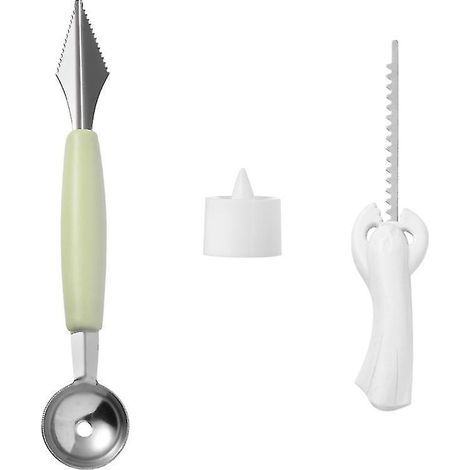 Ensemble de 3 outils de sculpture de citrouilles pour décorations d'Halloween (1/3)