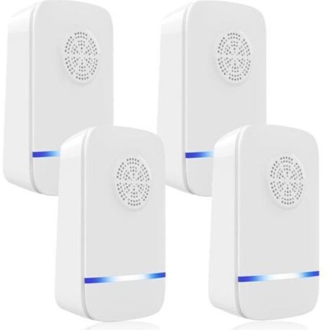 Répulsif antiparasitaire à ultrasons, pièges à souris anti-insectes électroniques 4 paquets pour l'intérieur, plug-in répulsif contre les moustiques et les araignées, répulsif efficace contre (1/5)
