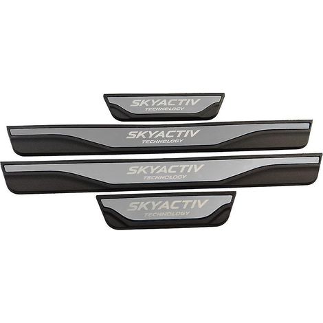 Seuil de porte pour Mazda 2, 3, 6, CX-3, CX-5, CX-30 (2024) - Accessoires auto - Bandes de seuil - Pièces détachées (Taille unique, argent) (1/5)