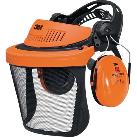 3M Combinaison de protect. faciale/auditive G5V5CH51 Visière réticulée acier inoxydable EN 1731 EN 352-1-3