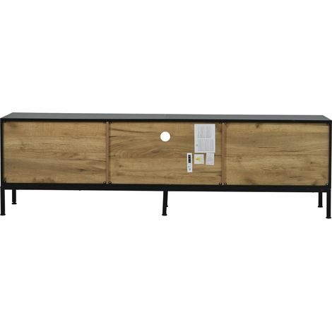 Meuble TV 1703550cm, lowboard, console TV avec 2 placards et 1 tiroir, table TV, support TV, meuble de salon, adapté aux téléviseurs jusqu’à 70 pouces (1/5)