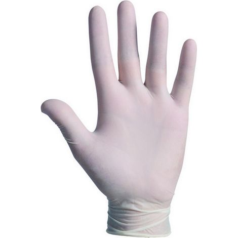 1CF GUANTI MONOUSO IN LATTICE SENSITIVE CF.100 PZ. Col. Bianco tg. 7,5 (M)